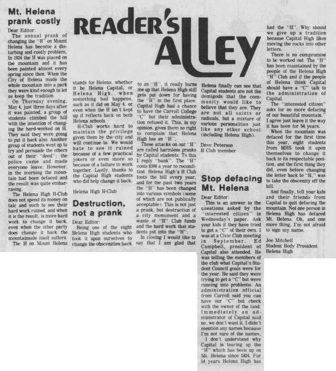 A 1978 Independent Record opinion page clipping.